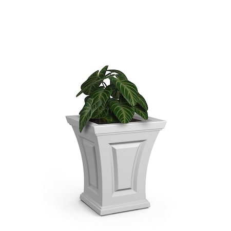 Lawnitator 18 in. Tall Cambridge Planter - White LA3078777